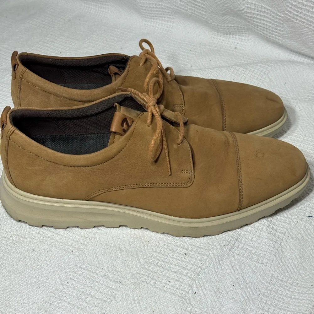 Men ECCO CS20 Hybrid‎ Derby Shoes Camel/Cashmere Cap Toe Oxford 44-US 10/10.5